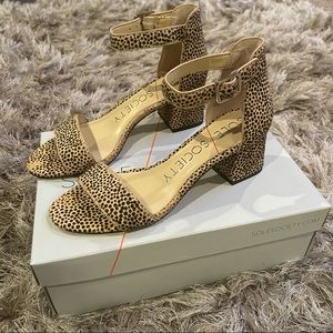 Sole Society Salena Calf Hair Ankle Strap Sandal